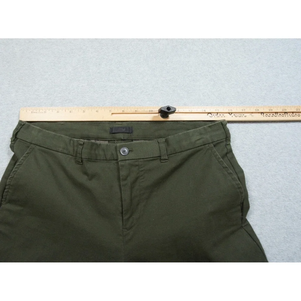 ATM Pants Womens 6 Green Enzyme Wash Cropped Boyfriend Pant Ladies Casual